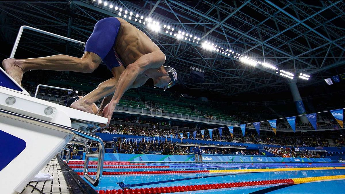 Michael Phelps (USA) of USA competes.