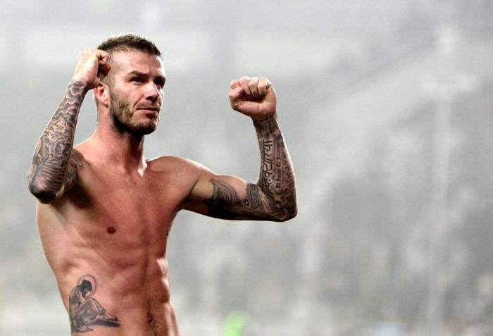 File Photo of David Beckham. Spornosexuality which is a fusion of “sports star” and “porn star” was coined in July 2014 and pointed out the rise of men attending the gym primarily for reasons of appearance, rather than for health or fitness.