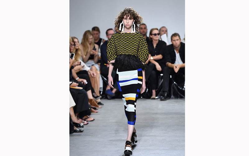 A model displays the fashion of Proenza Schouler during New York Fashion Week. Photo: AFP