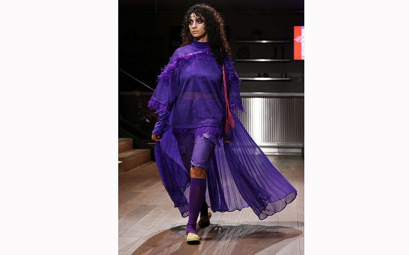 A model walks the runway at the Gypsy Sport fashion show during New York Fashion Week. Photo: AFP