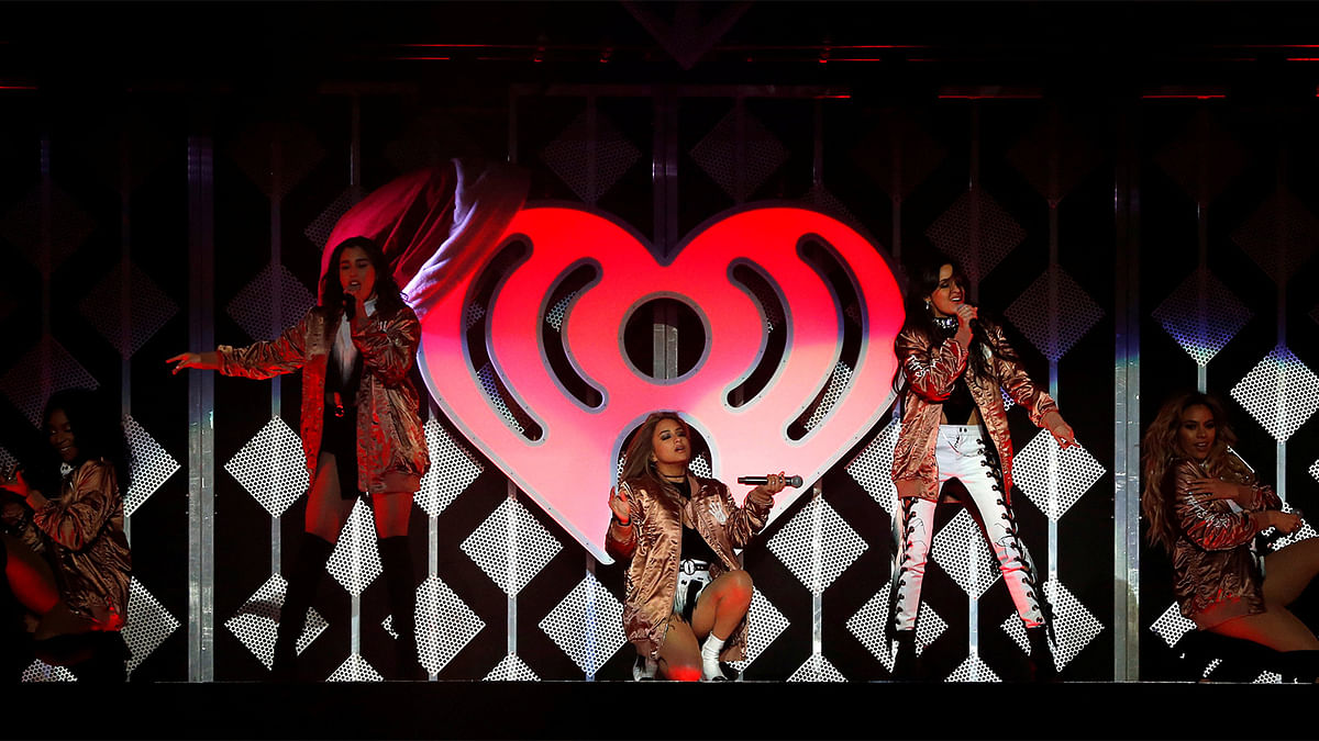 Fifth Harmony performs at iHeartRadio Jingle Ball concert at Staples Center in Los Angeles, California, U.S., December 2, 2016. Photo: Reuters