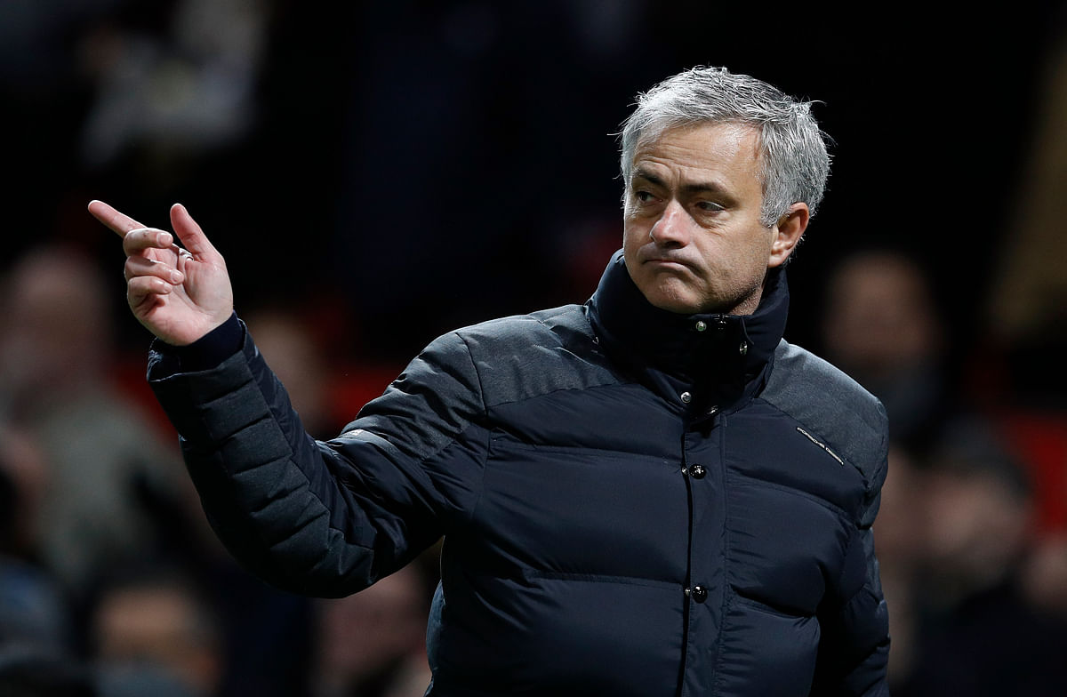 Manchester United manager Jose Mourinho after the game. Photo: Reuters