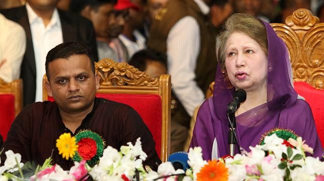 BNP chairperson Khaleda Zia addresses the founding anniversary programme of the JCD in the capital. Photo: Ashraful Alam