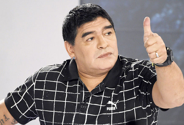 Argentine football legend Diego Maradona. AFP