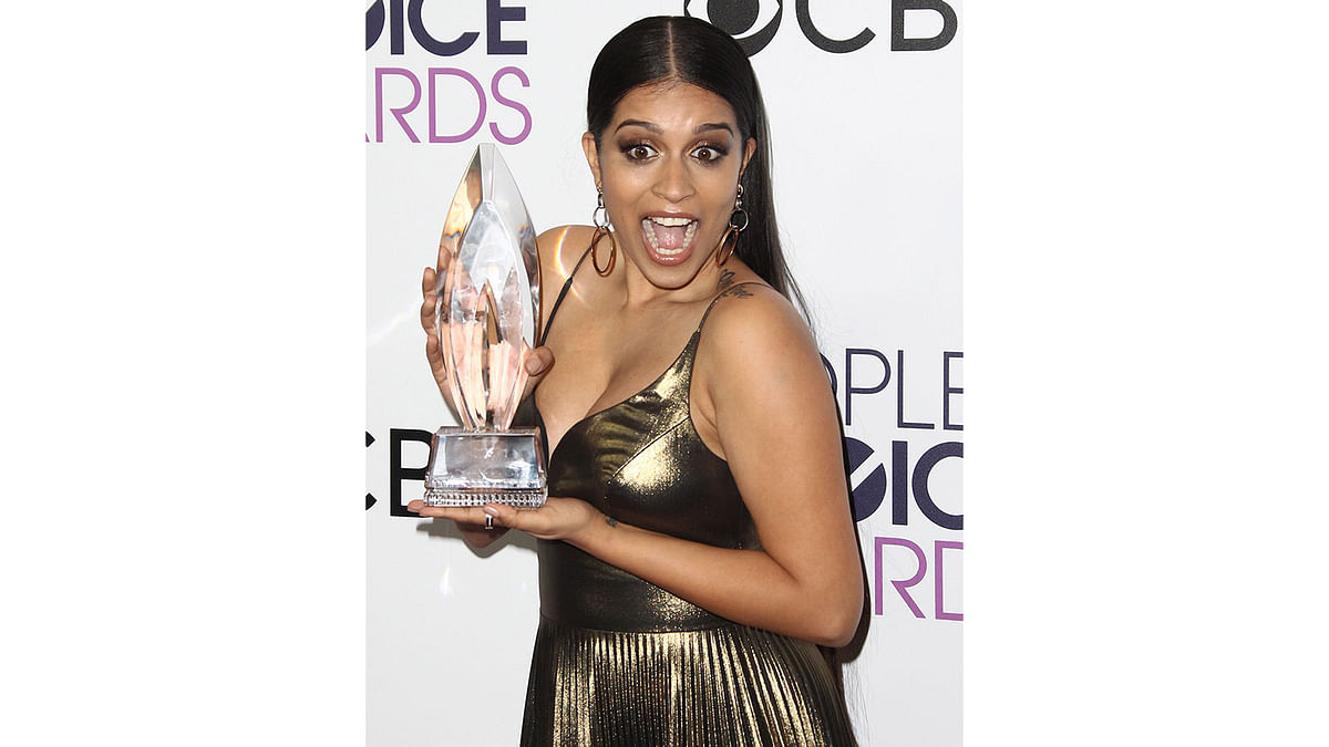 Internet personality Lilly Singhz poses in the press room during the People`s Choice Awards 2017 at Microsoft Theater in Los Angeles, California, on January 18, 2017. AFP