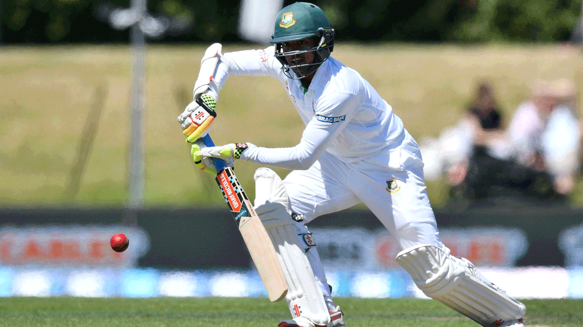 Bangladesh`s Nazmul Hossain bats during day one of the second international Test cricket match between New Zealand and Bangladesh at Hagley Park Oval in Christchurch on January 20, 2017. AFP
