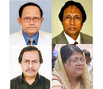 Masud Ahmed, Muhammed Sadique, Shireen Akhter and Syed Manzoorul Islam (Clockwise)