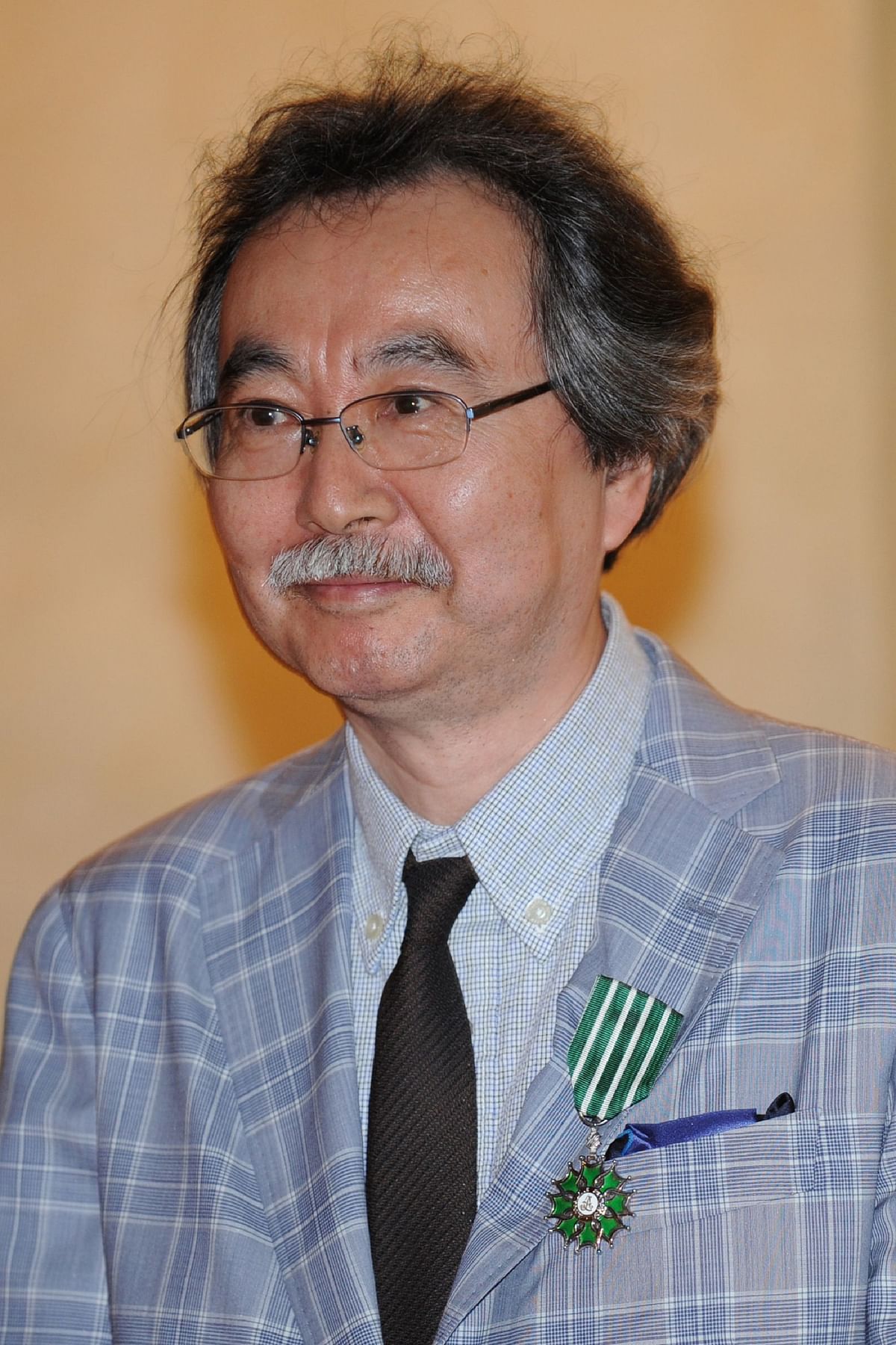 Japanese comic artist Jiro Taniguchi at an awards ceremony at the French embassy in Tokyo. AFP file photo