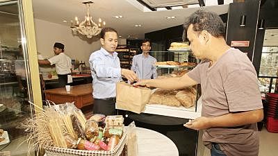 Holey Artisan Bakery back to business. Photo: Prothom Alo