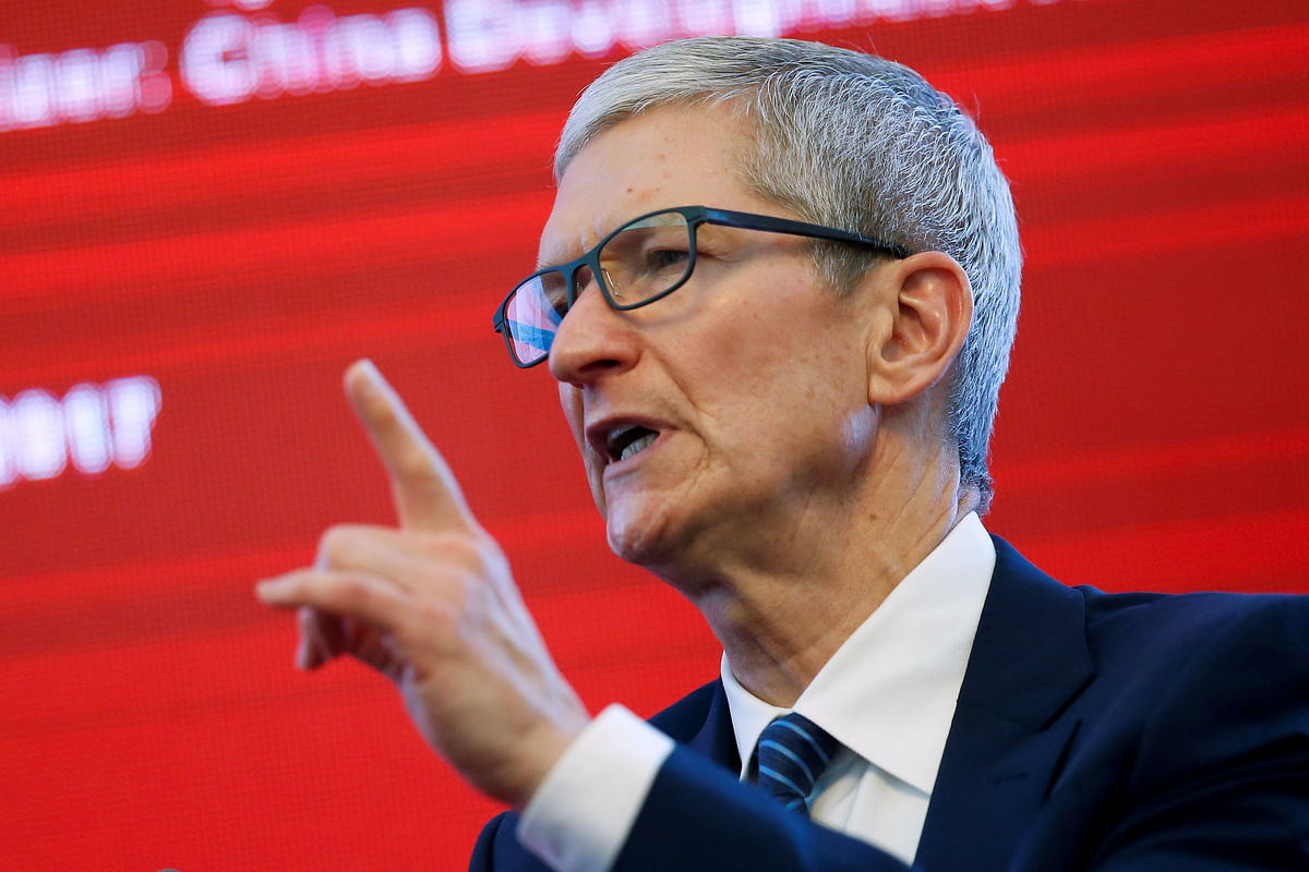 Apple CEO Tim Cook attends the China Development Forum in Beijing. Reuters