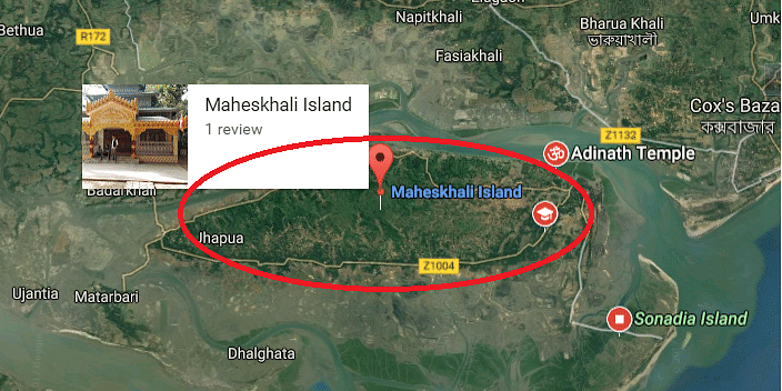 Map of Moheshkhali Island