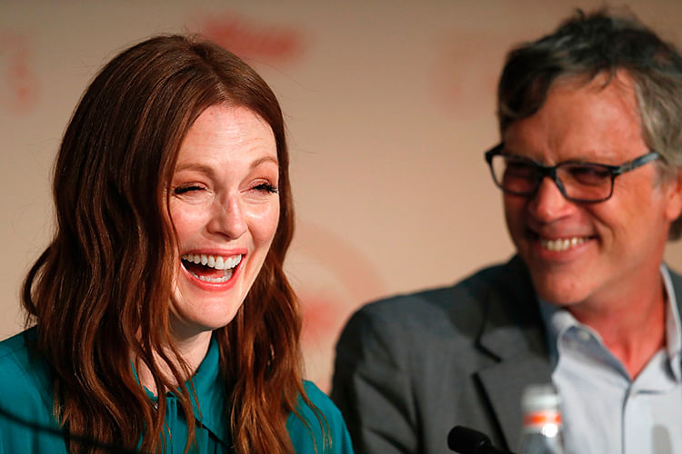 US actress Julianne Moore and US director Todd Haynes attend on May 18, 2017 a press conference for the film `Wonderstruck` at the 70th edition of the Cannes Film Festival in Cannes, southern France. Photo: AFP