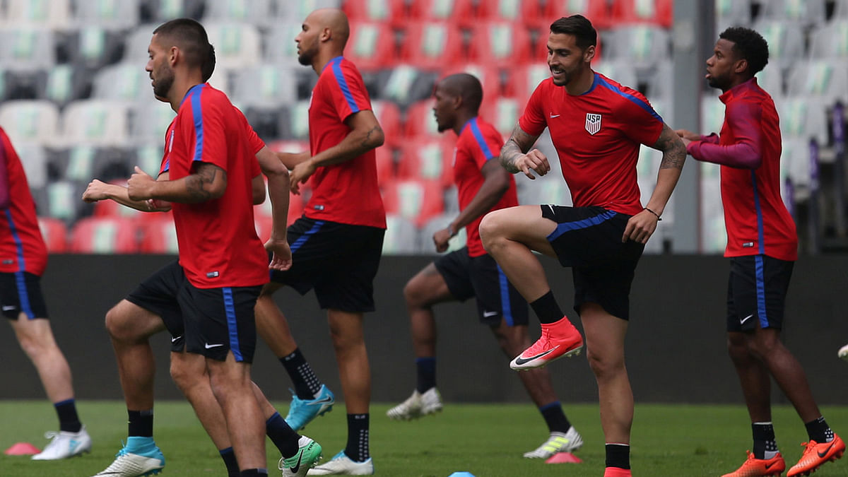 World Cup 2018 Qualifiers in Mexico City - 10/6/17- U.S. national soccer team attend a training session. Photo: Reuters
