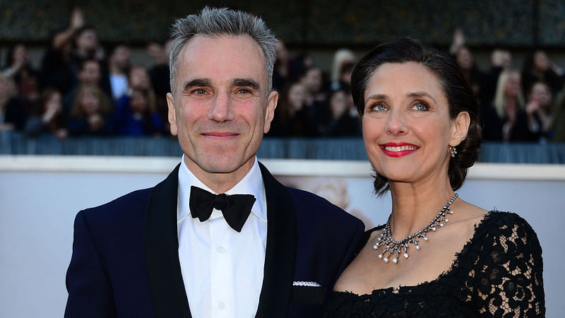 Daniel Day-Lewis and his wife Rebecca Miller on the red carpet for the 85th Annual Academy Awards in Hollywood, California. AFP file photo