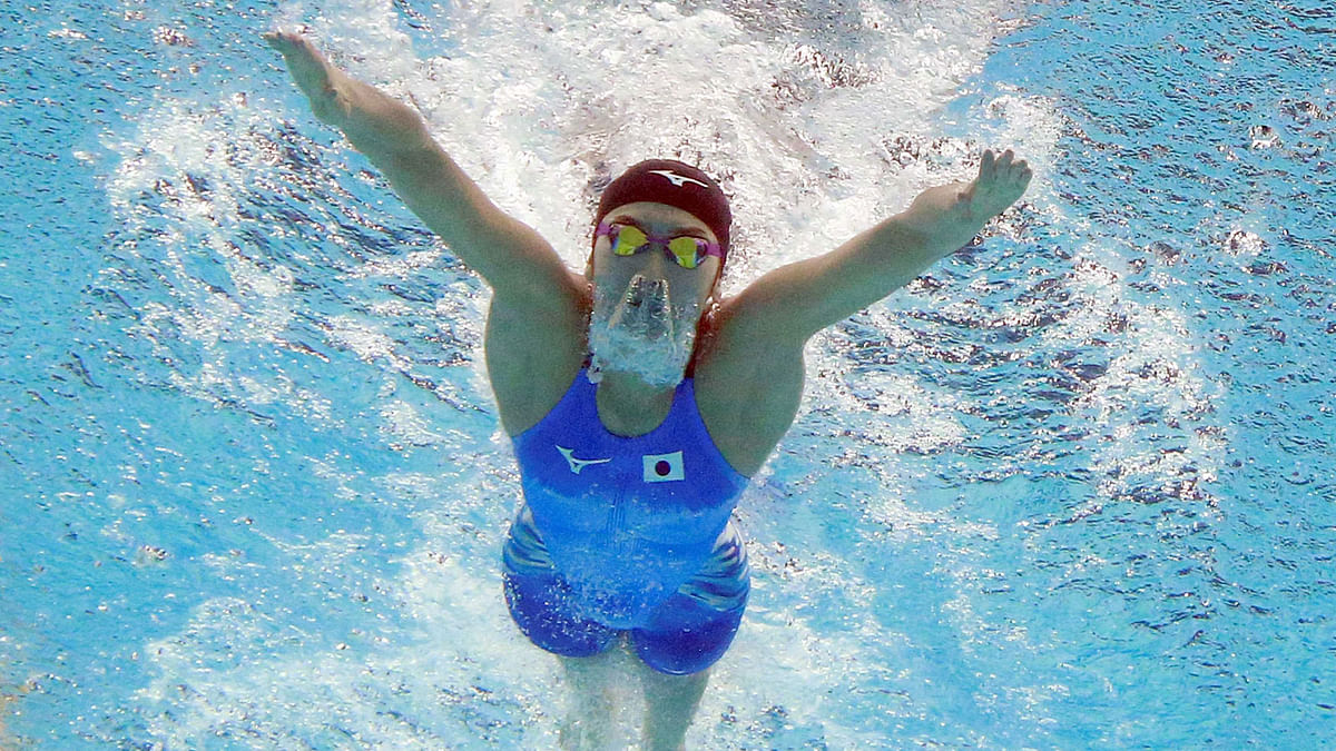 Rikako Ikee of Japan competes during 17th FINA World Aquatics Championships. Reuters