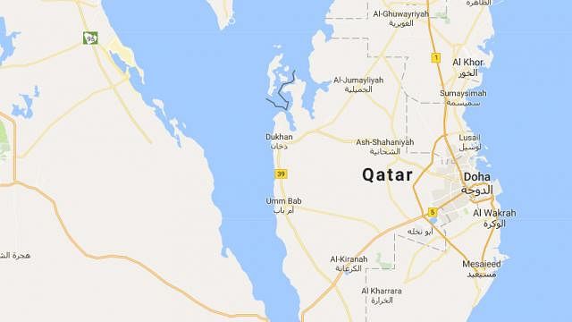 Map of Qatar.