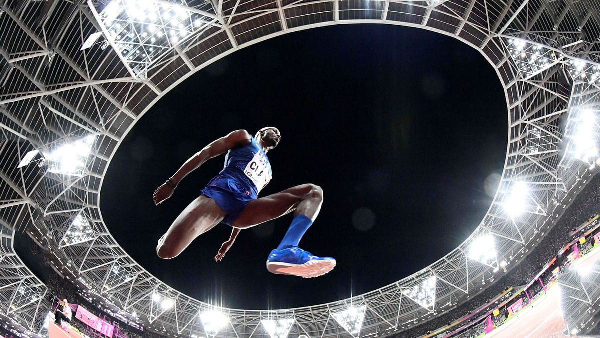 Will Claye of the US competes. Reuters