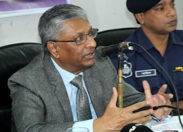 NHRC chairman Kazi Reazul Hoque addressing a meeting on '‘Violence against women: Our responsibilities’. Photo: Prothom Alo