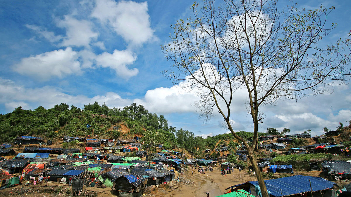 Rohingya refugee camp at Naikhangchhari, Bandarban. 29 September. Photo: Sabina Yasmin