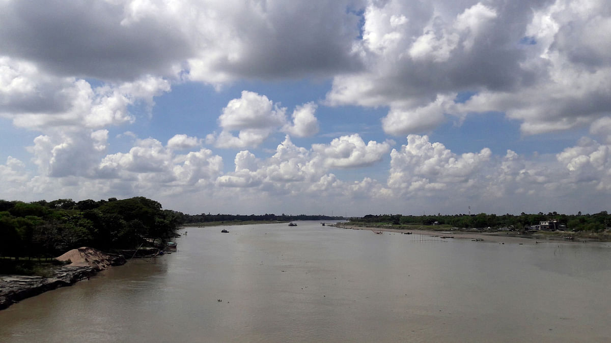 Clouds over Kaliganga river in Beutha area of Manikganj. The The picture was taken on Wednesday. Photo: Abdul Momin