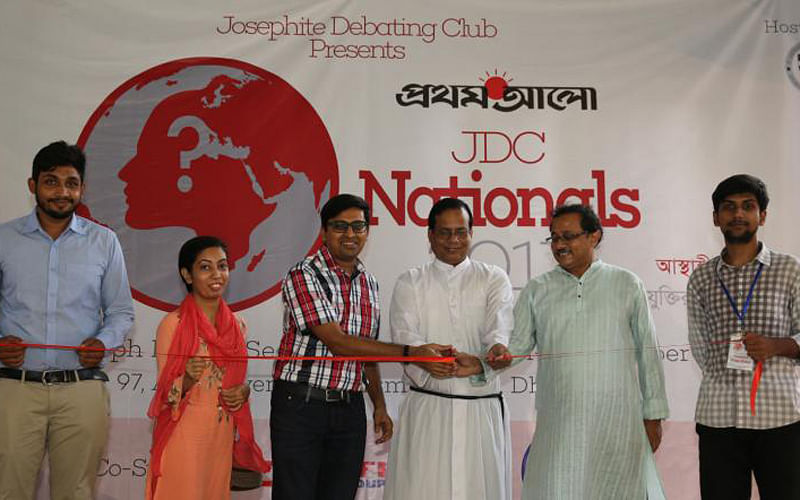 Prothom Alo JDC Nationals 2017, a debate competition has started. Josephite Debating Club, Dhaka and Prothom Alo jointly organised the competition, which will continue till Saturday. The picture was taken at St Joseph School in Dhaka on Thursday. Photo: Zahidul Karim