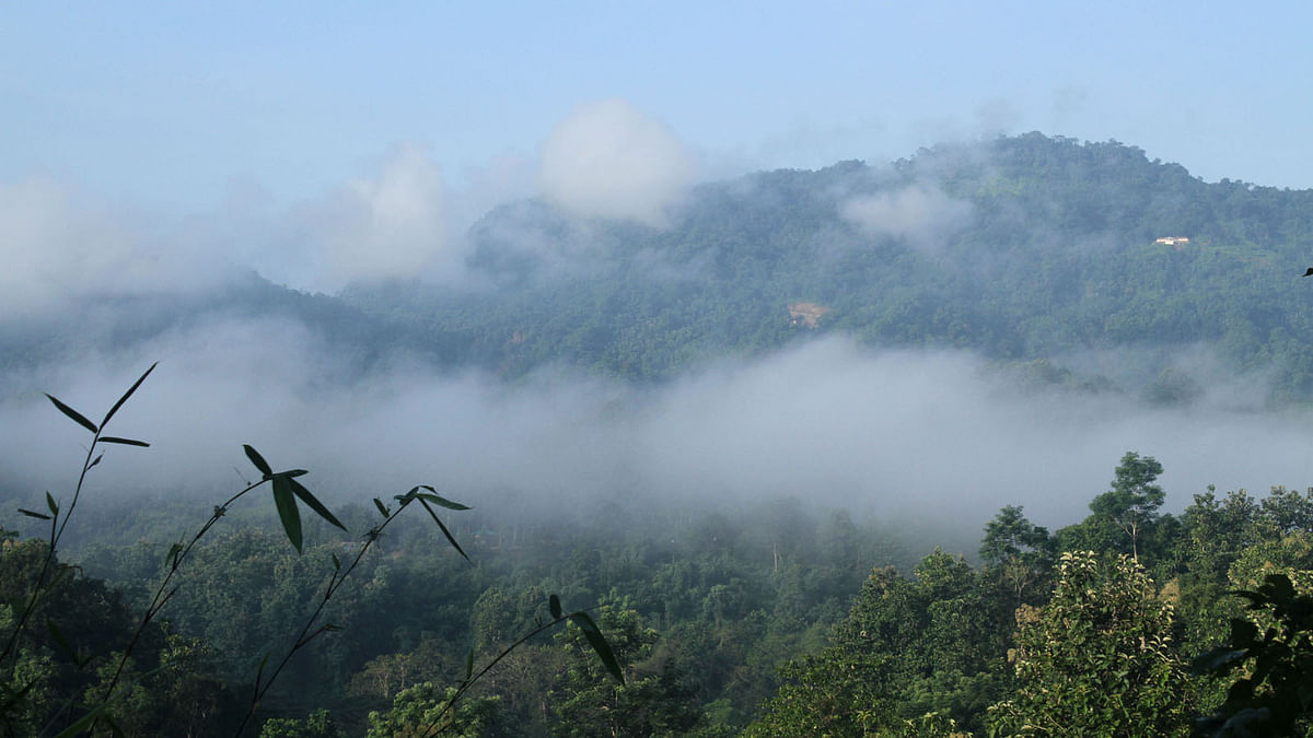 Sights of fog over hilly areas of Rangamati suggest late autumn is knocking on the door. Photo: Supriyo Chakma