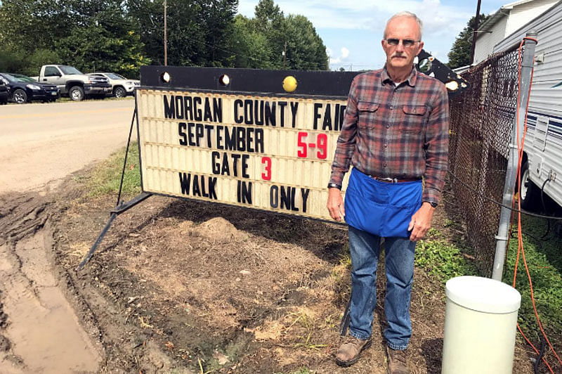 John Wilson, 70, at the Morgan County Fair in McConnelsville, Ohio. -- Reuters