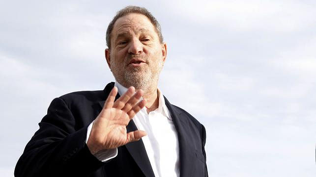 This file photo taken on 5 October, 2015 shows Harvey Weinstein, US film producer and executive producer of the TV series `War and Peace`, posing during a photocall at the MIPCOM audiovisual trade fair in Cannes, southeastern France. Photo: AFP