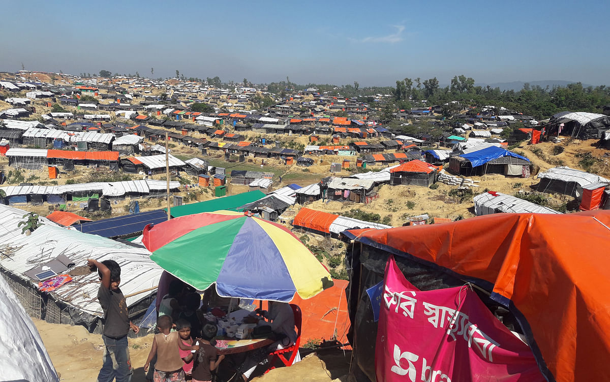A recent view of a sprawling Rohingya refugee camp in Balukhali. Photo: Taib Ahmed/Prothom Alo