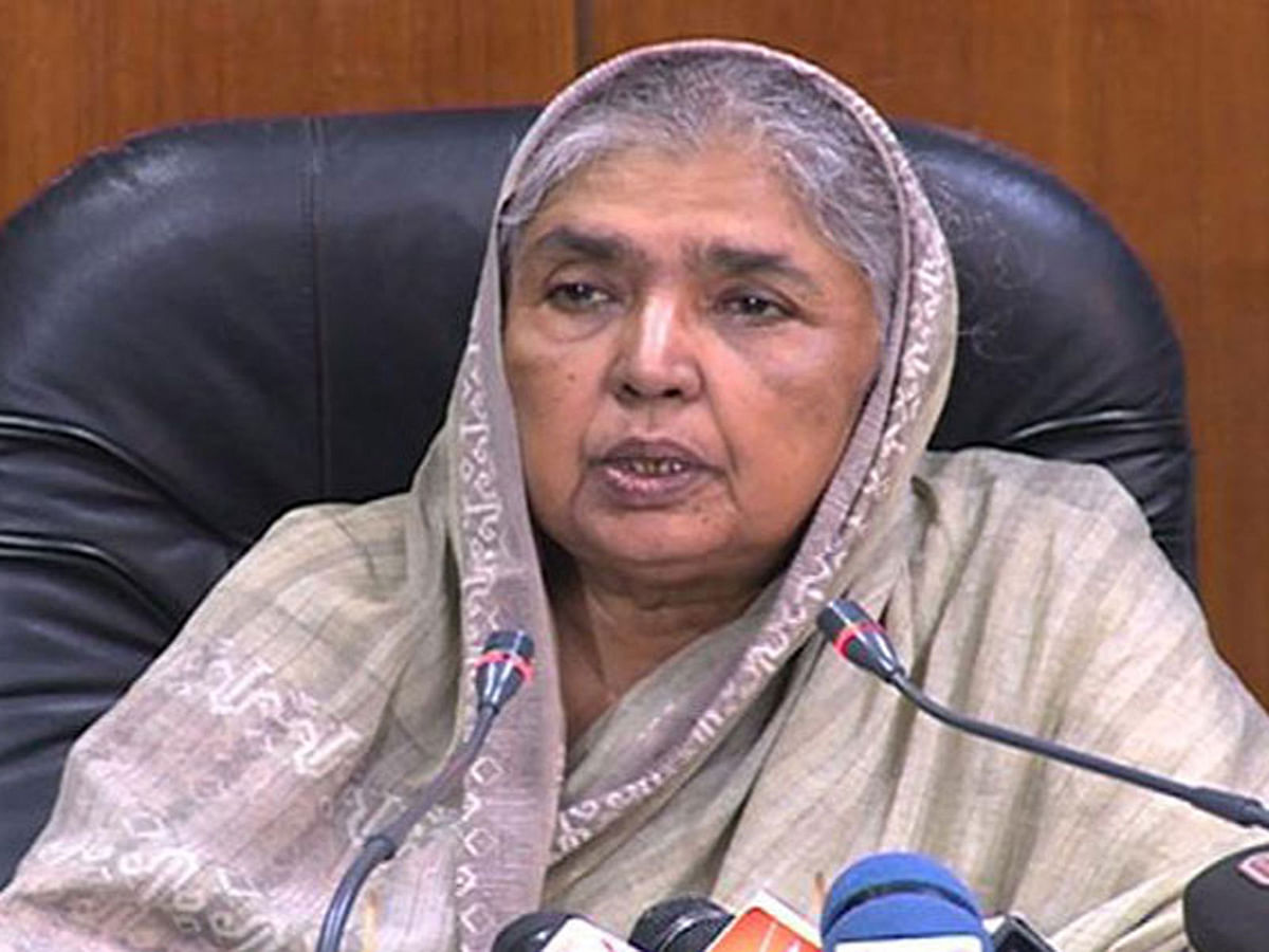 Awami League presidium member and agriculture minister Matia Chowdhury. Photo: UNB