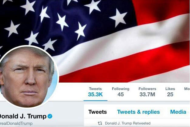 The masthead of US president Donald Trump`s @realDonaldTrump Twitter account is seen on 11 July 2017. Reuters File Photo