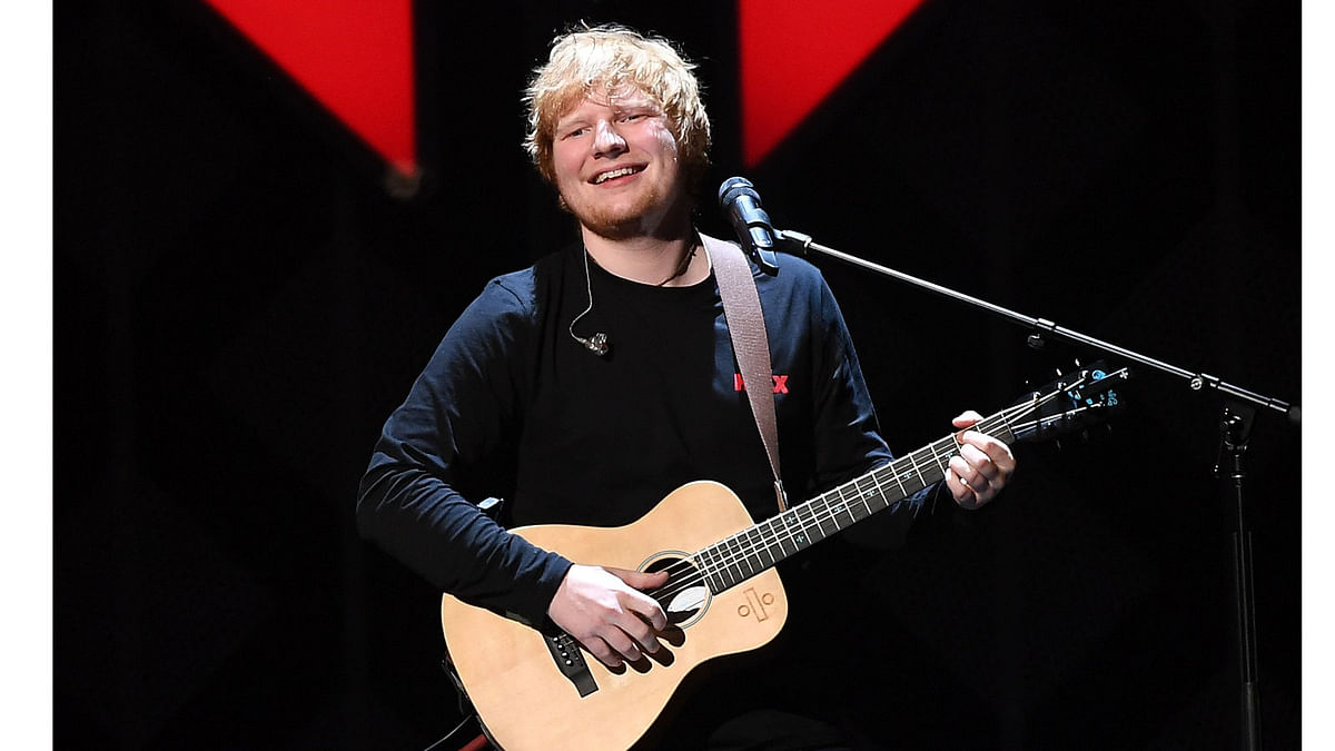 This file photo taken on 08 December, 2017 shows Ed Sheeran performing at the Z100`s iHeartRadio Jingle Ball 2017 at Madison Square Garden in New York. Photo: AFP
