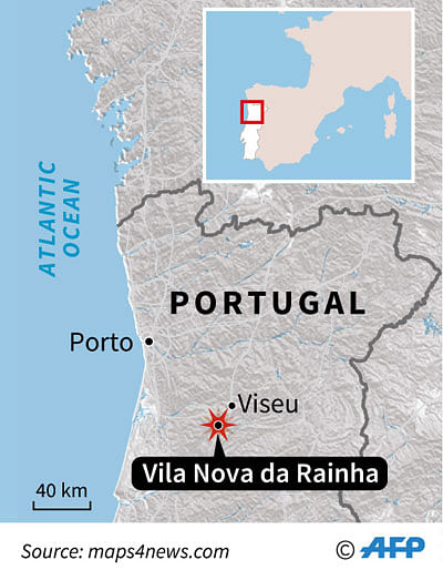 Map of Portugal community centre fire