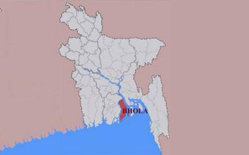 Location of Bhola. Photo: BSS