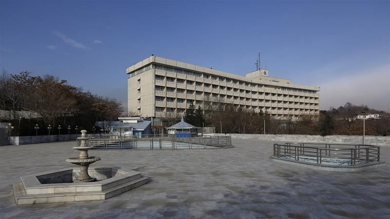 The Intercontinental Hotel situated on a hill overlooking Kabul. Photo: Reuters