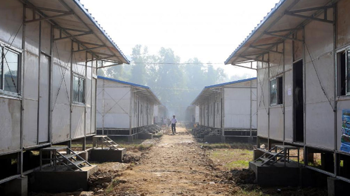 A man walks inside the camp set up by Myanmar to prepare for the repatriation of displaced Rohingyas, who fled to Bangladesh, outside Maungdaw in the state of Rakhine, Myanmar, on 24 January 2018. Photo: Reuters