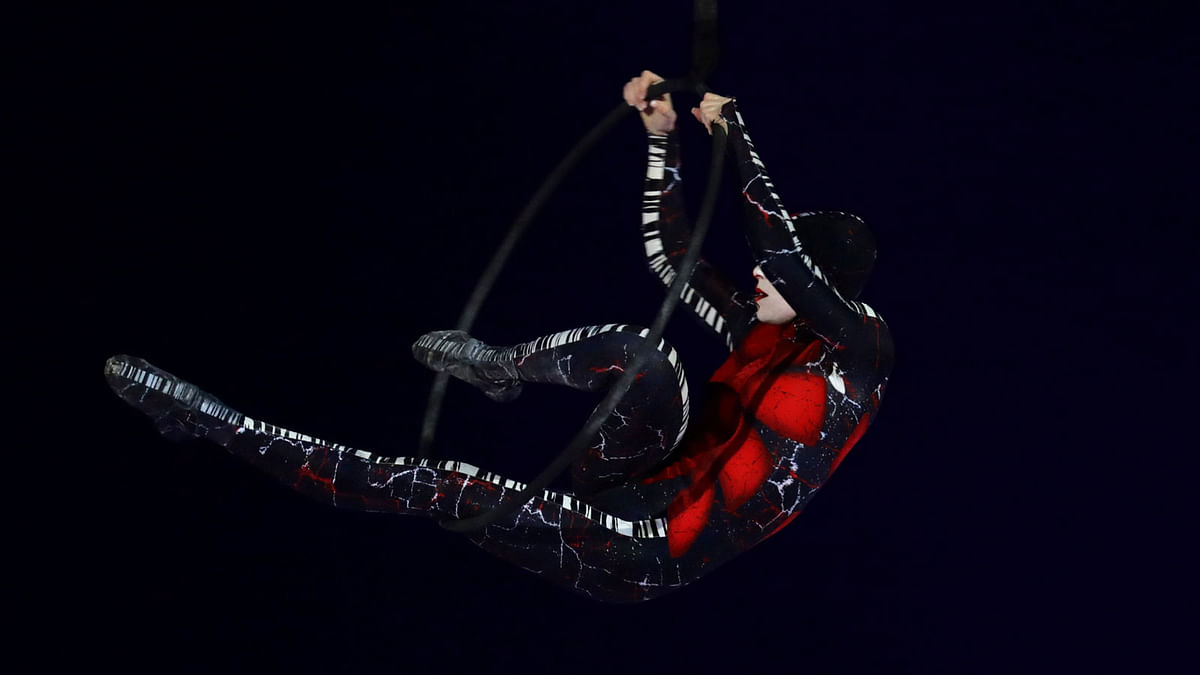 A performer during the Cirque Du Soleil show at the Royal Albert Hall in London, Britain 24 January 2018. Photo: Reuters