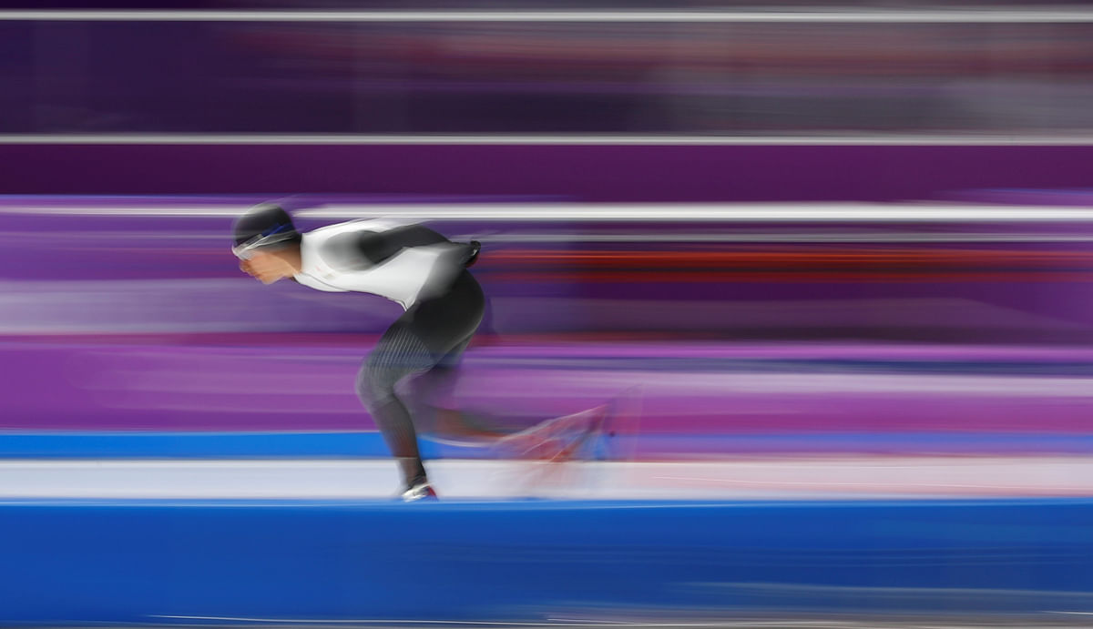 Speed Skating – Pyeongchang 2018 Winter Olympics – Men`s 5000m competition finals – Gangneung Oval - Gangneung, South Korea – 11 February 2018 - Ryosuke Tsuchiya of Japan competes. Photo: Reuters