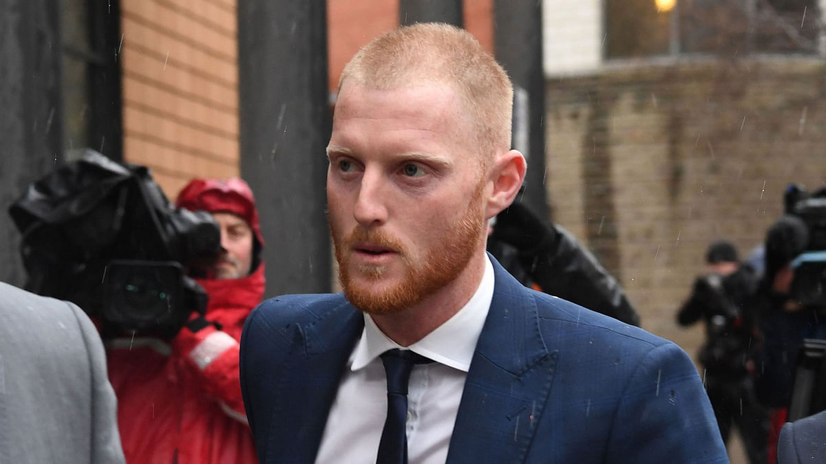 England cricketer Ben Stokes arrives at court in Bristol on 13 February, 2018. Photo: AFP