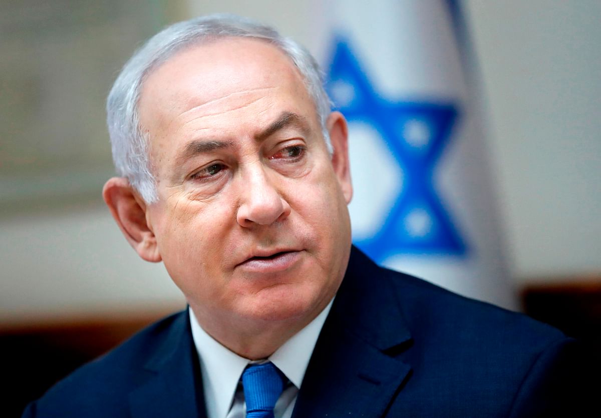 Israeli prime minister Benjamin Netanyahu chairs the weekly cabinet meeting in Jerusalem. AFP file photo