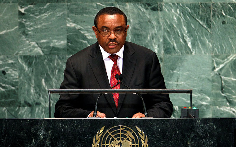 Ethiopia`s prime minister Hailemariam Desalegn addresses the 67th United Nations General Assembly at U.N. headquarters in New York, 28 September, 2012. Photo: Reuters