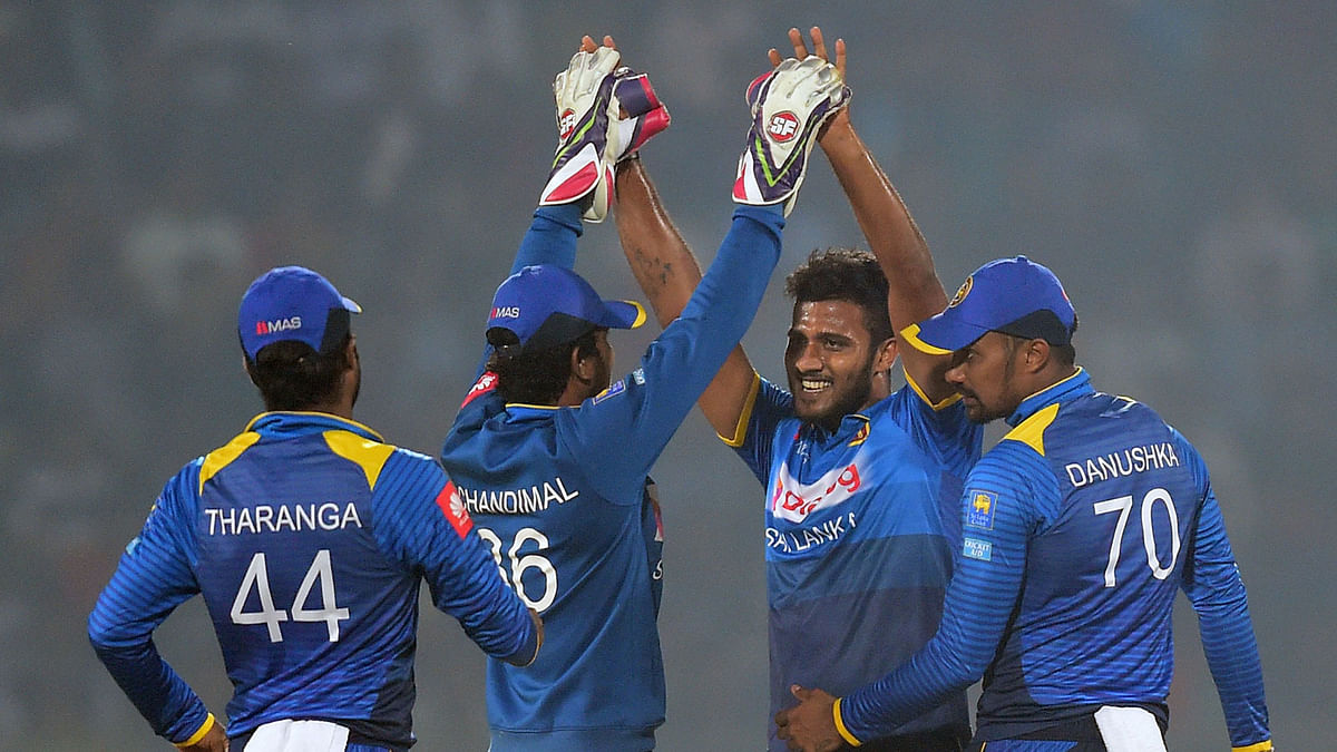 Sri Lanka bowlers made light work of the Bangladesh batting. AFP