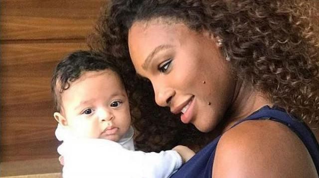 Serena almost died after giving birth to her daughter. Photo: AFP