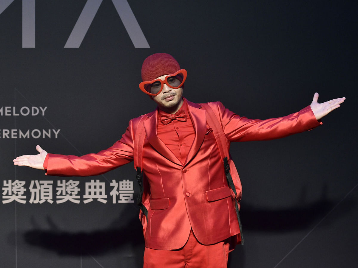 This file picture taken on 24 June, 2017 shows Malaysian singer Namewee posing as he arrives to attend the 28th Golden Melody Awards in Taipei. Photo: AFP