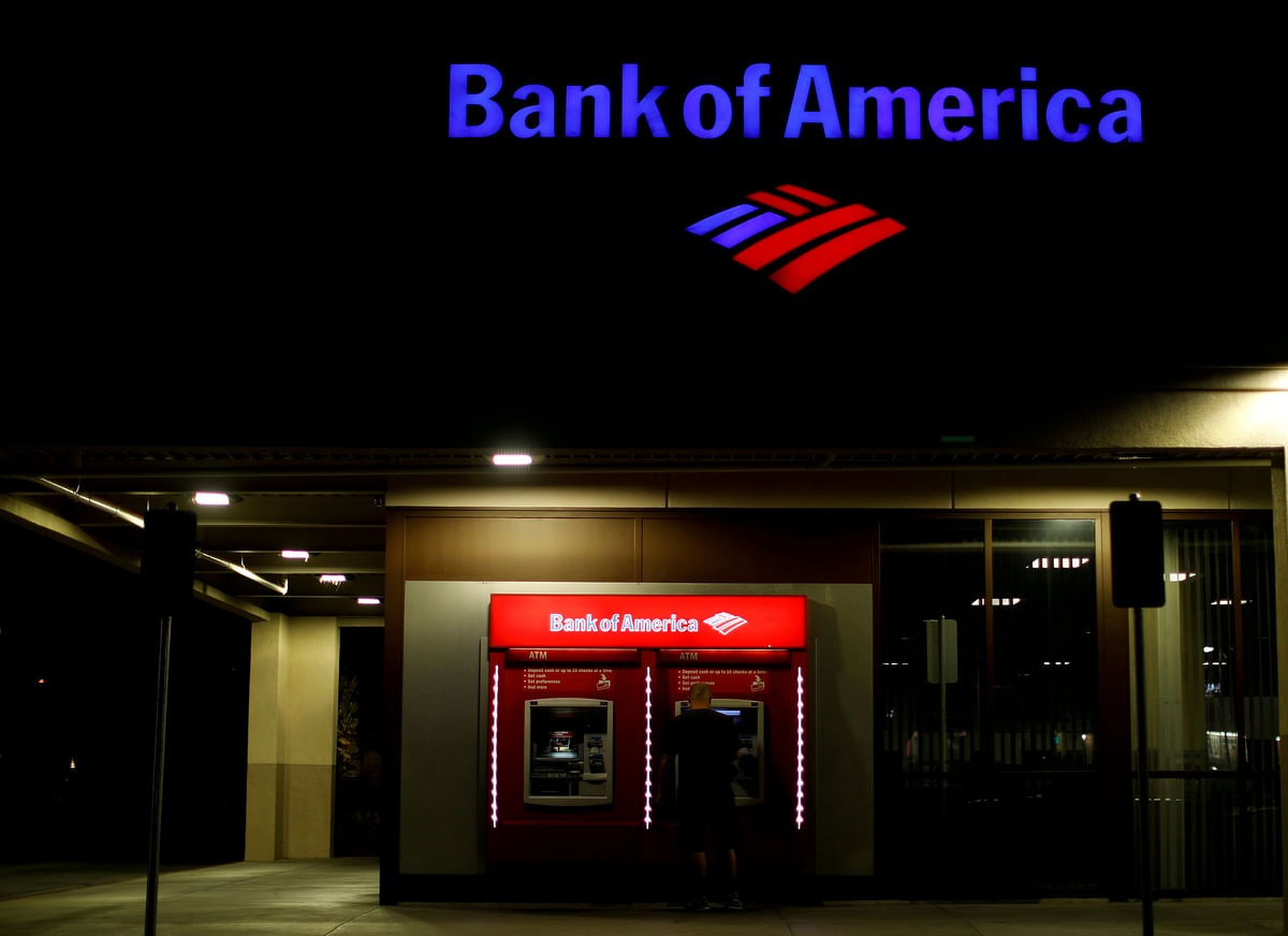 A person uses an ATM at a Bank of America location in Pasadena. Reuters file photo