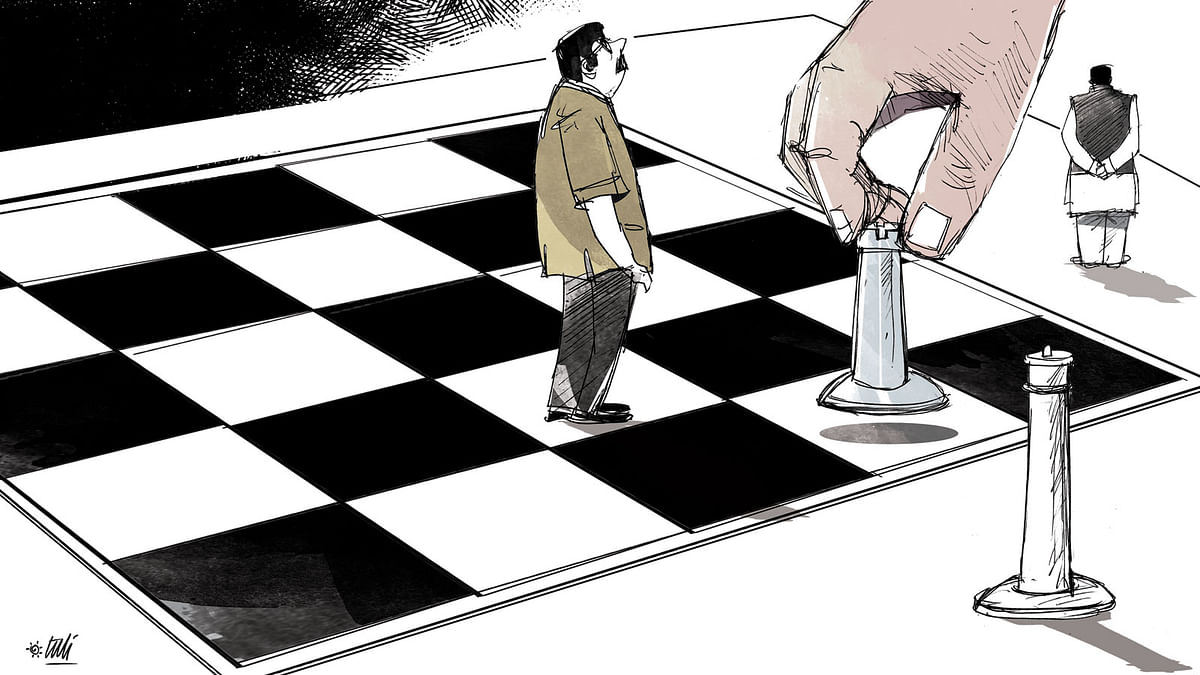 Ill-politics plus uncritical intelligentsia. Prothom Alo illustration