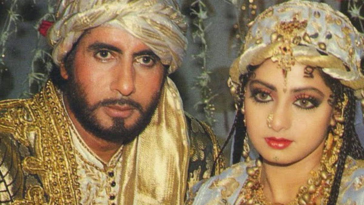 Sridevi played a double role in the film `Khuda Gawah`. The film bagged three Filmfare awards.