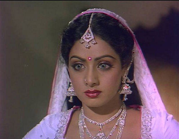 Her eyes in the film `Nagina` haunted the audience for years. Sridevi set an example of versatile acting by her role in `Nagina`.