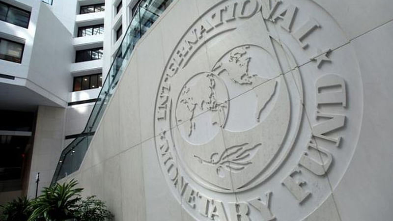 The International Monetary Fund logo is seen inside its headquarters at the end of the IMF/World Bank annual meetings in Washington, US, on 9 October 2016. Reuters