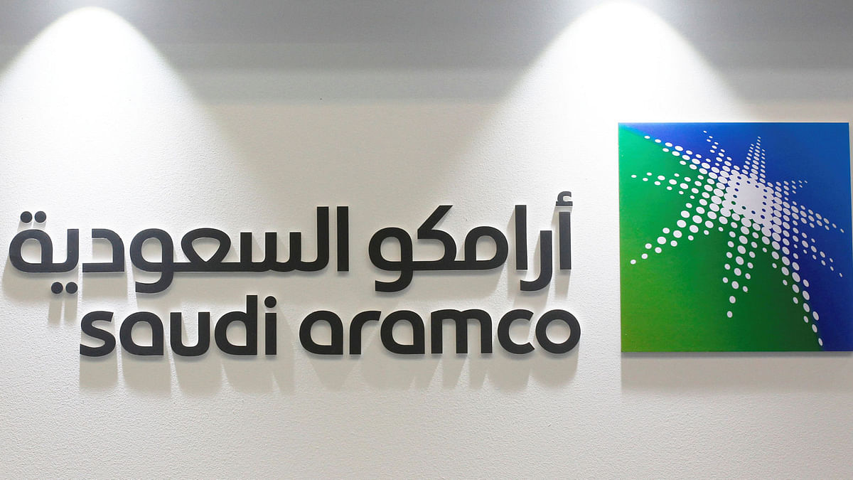 Logo of Saudi Aramco is seen at the 20th Middle East Oil & Gas Show and Conference (MOES 2017) in Manama. Reuters file photo